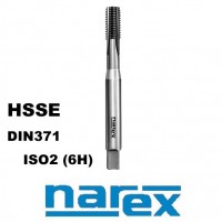 Machine tap M5 HSSE ISO2(6H) DIN371 straight slot, NAREX 1000