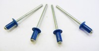 Tear rivet 4.0 x 8 mm blue with flat head - aluminum / steel(packing 50pcs)