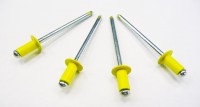 Tear rivet 4.0 x 8 mm yellow with flat head - aluminum / steel(packing 500pcs)