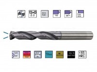 SK drill 10.0 x 174mm 12xD TiAlN 140° DIN6539, internal chl. , TRITON