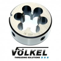 Round thread die UNEF 1/2 x 28 z/1" HSS, VOLKEL