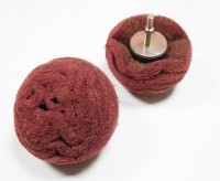 Abrasive fleece on shank - spherical 100mm / roughness 320