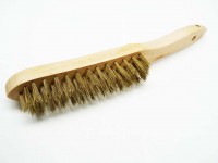 Four-row hand brush - brass