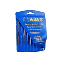 Set of diamond needle files 140mm in a case, Ajax