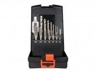 Hand tap set M3-M12 HSS-G with drills and beam, Projahn