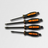 Set of 4 impact screwdrivers with hexagon