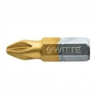 Bit 1/4 male cross PZ1 TiN, WITTE