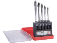 Set of drill bits 4-10 mm for paving, glass and ceramics for cordless drill, Extol Premium