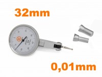 Lever gauge - pupitas 0-0.8mm, alarm clock 32mm, Accurata