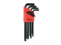 Set of 10 bent Allen keys with ball BLX10, BONDHUS