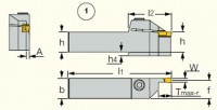 Grooving HELIR holder with straight face HELI-GRIP, Iscar