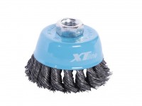 Braided cup brush - steel, XTLINE