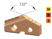 Carbide drill insert 132° for cast iron, inconel and titanium, Karnasch