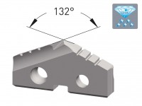 Carbide drill insert 132° for abrasive materials, Karnasch