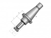 Milling mandrel for milling cutters with longitudinal guide groove, DIN2080, MCT