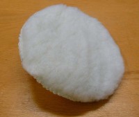 Polishing wheel LAMB made of synthetic wool with velcro 125mm, short hair