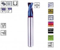 Carbide toric cutter 2fl. TiAlN with diamond coating, CERANIT