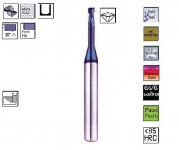 Carbide toric reduced cutter 2fl. 30 ° TiAlN with diamond coating, CERANIT