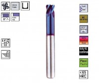 Carbide toric cutter 4fl. 30 ° TiAlN, CERANIT