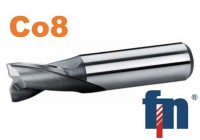 Short symmetrical grooving end mill 2-fl. HSSCo8