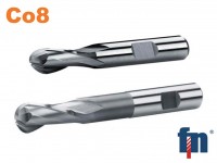 Ball nose 2-fl. end mill HSSCo8