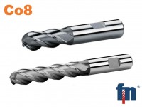 Ball nose 4-fl. end mill HSSCo8