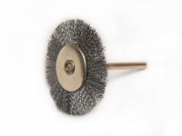 Steel circular brush 40x1.5mm wire 0.10mm on a 3mm shank