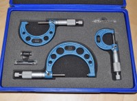 Set of 3 caliper micrometers 0-75mm DIN 863, Accurata