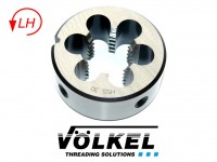 Left-sided round thread die UNF 3/8 x 24 HSS, VOLKEL