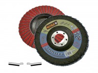 Flap disc 125mm ZC40 zircon-ceramic oblique to stainless steel