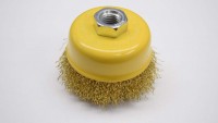 Cup brush 100mm brass non-braided, MAGG