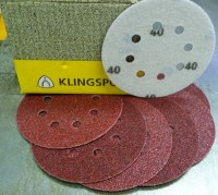 Reconciliation disc 125mm with holes, P40, KLINGSPOR