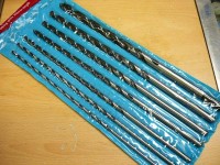 Set of extended wood drills 4-12mm x 300mm