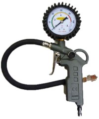 Tire inflator 8 Bar with rubber hose and quick coupling - classic