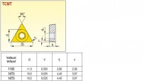 Replaceable insert TCMT 110204E-UR; T9325, PRAMET