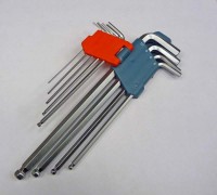 IMBUS wrenches with ball, extended curved - set of 9 pcs